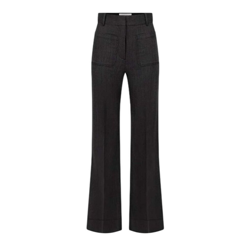 Victoria Beckham Women Alina Trousers In Dark Grey Mélange